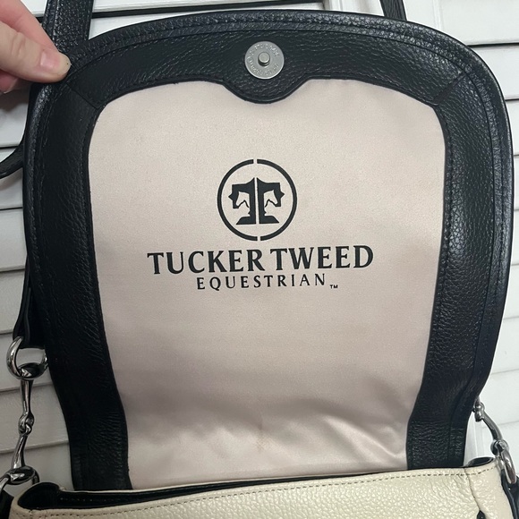 Stylish Black and Cream Women's Bag Tucker Tweed - Picture 6 of 8